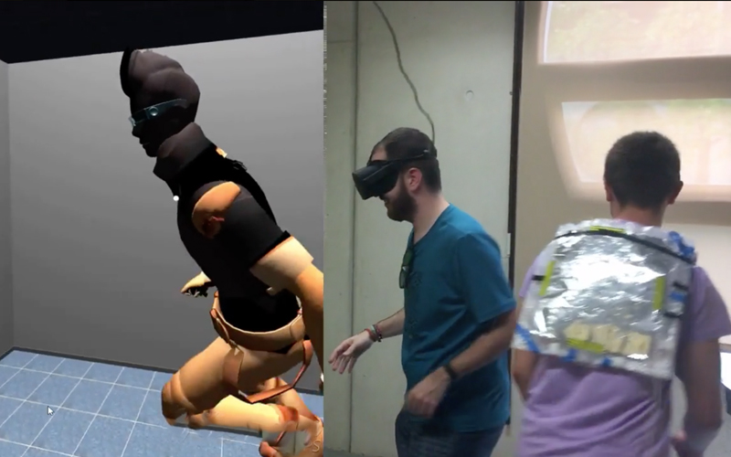 Collocated Virtual Reality and Real-World Games using Wearables