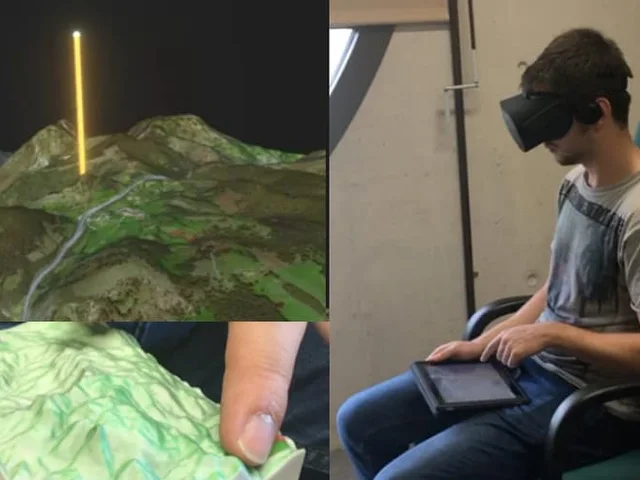 Explouring Mountains with Tangibles and VR